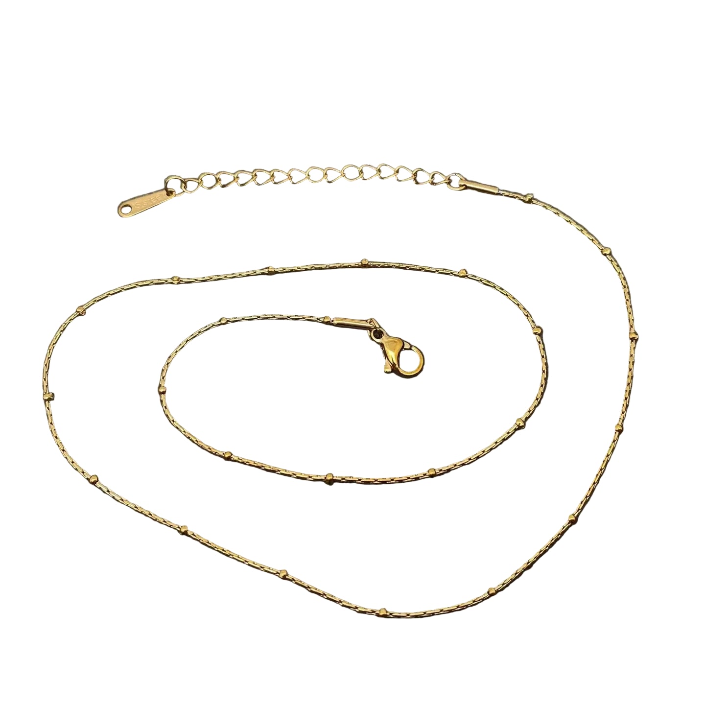 Colar Modelo Bolinhas de Aço Inoxidável 18K Dourada