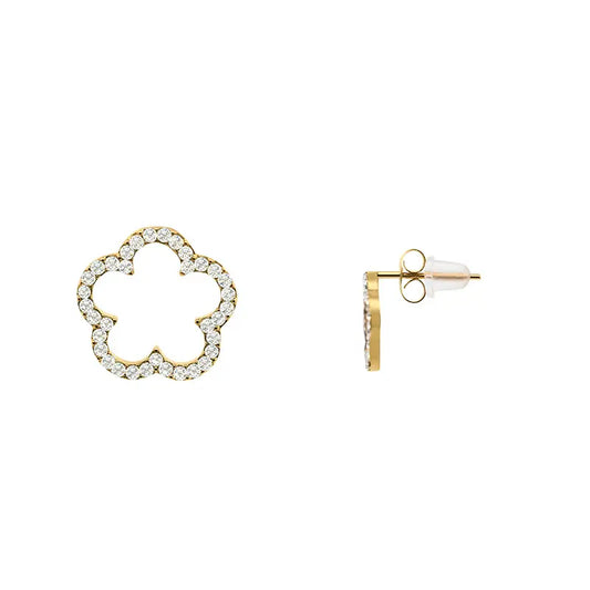 Brinco Flor cravejada