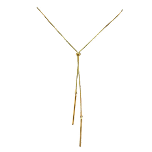 Colar Lariat Minimalista em Aço Inoxidável Dourado 18K