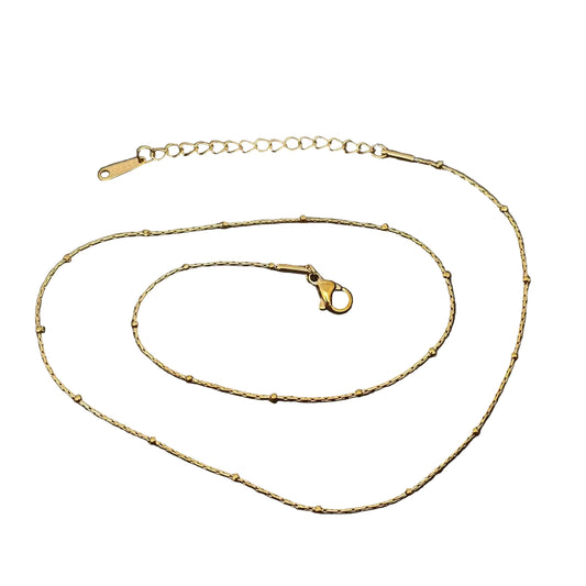 Colar Modelo Bolinhas de Aço Inoxidável 18K Dourada