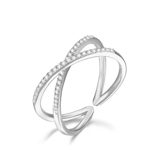 Anel Moderno Cruzado