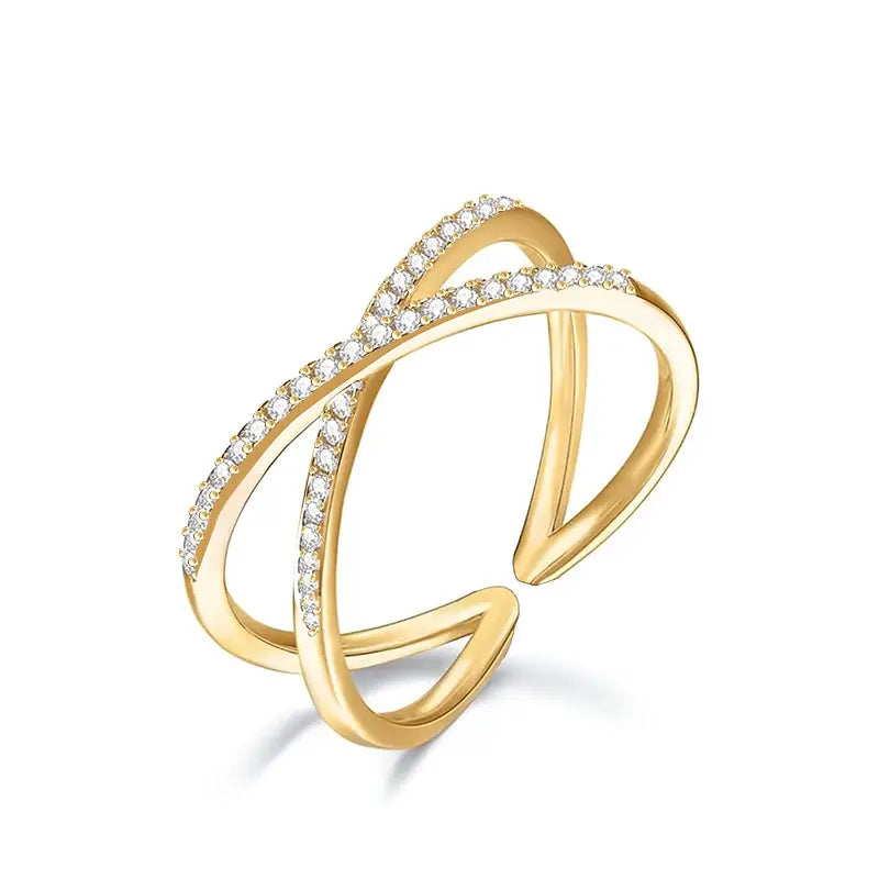 Anel Moderno Cruzado