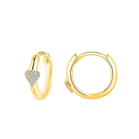 Brincos Coração Brilhante